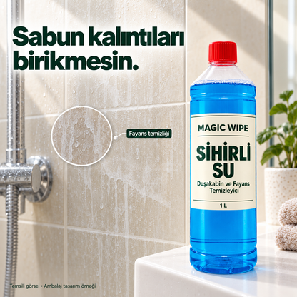 Magic Wipe™ Sihirli Su – Duşakabin ve Fayans Temizleyici, 1 L